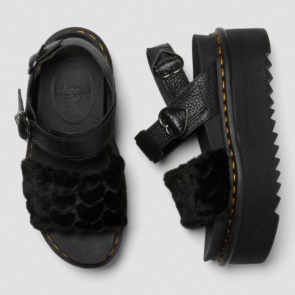 Dr. Martens VOSS Fluffy Quad Sandal *DISCONTINUED STYLE* VGUC Size 9